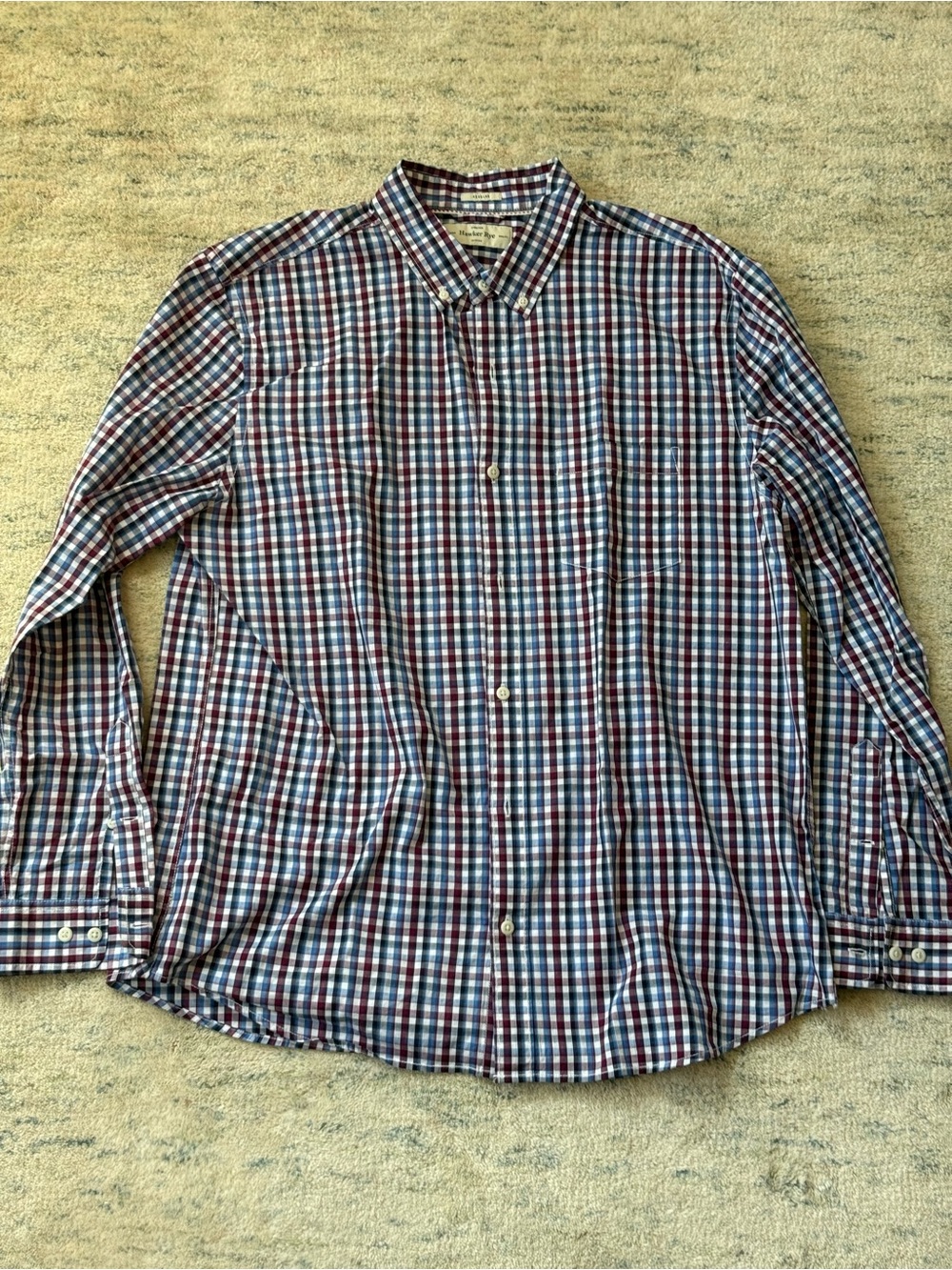 Hawker Rye Plaid Check Button Down Shirt L – NWOT